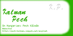 kalman pech business card